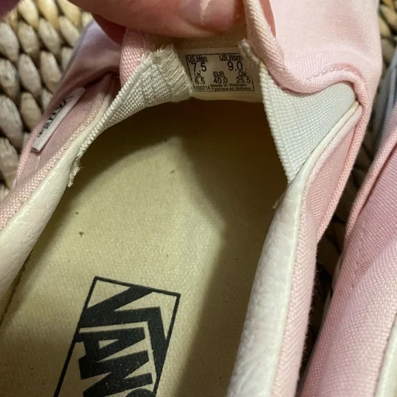 Vans Women's Pink Slip-On Shoes | size 9 - Picture 5 of 6